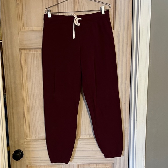 🐝 Marine Layer Burgundy Sweatshirt and sweat pants M EUC - Picture 7 of 13